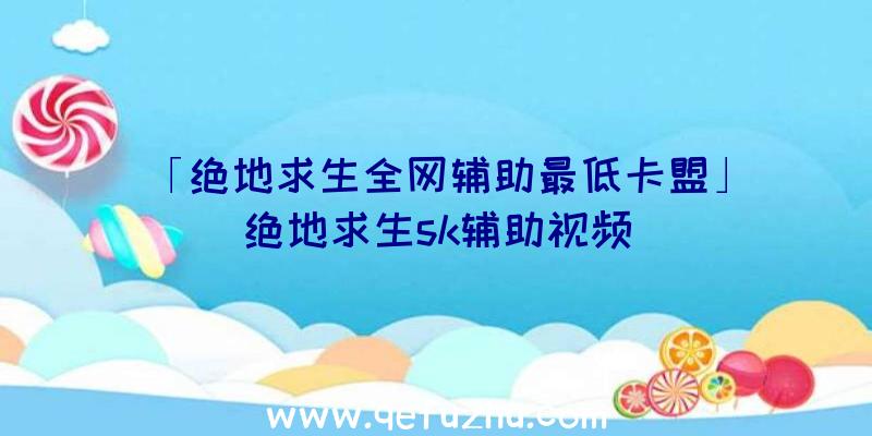 「绝地求生全网辅助最低卡盟」|绝地求生sk辅助视频